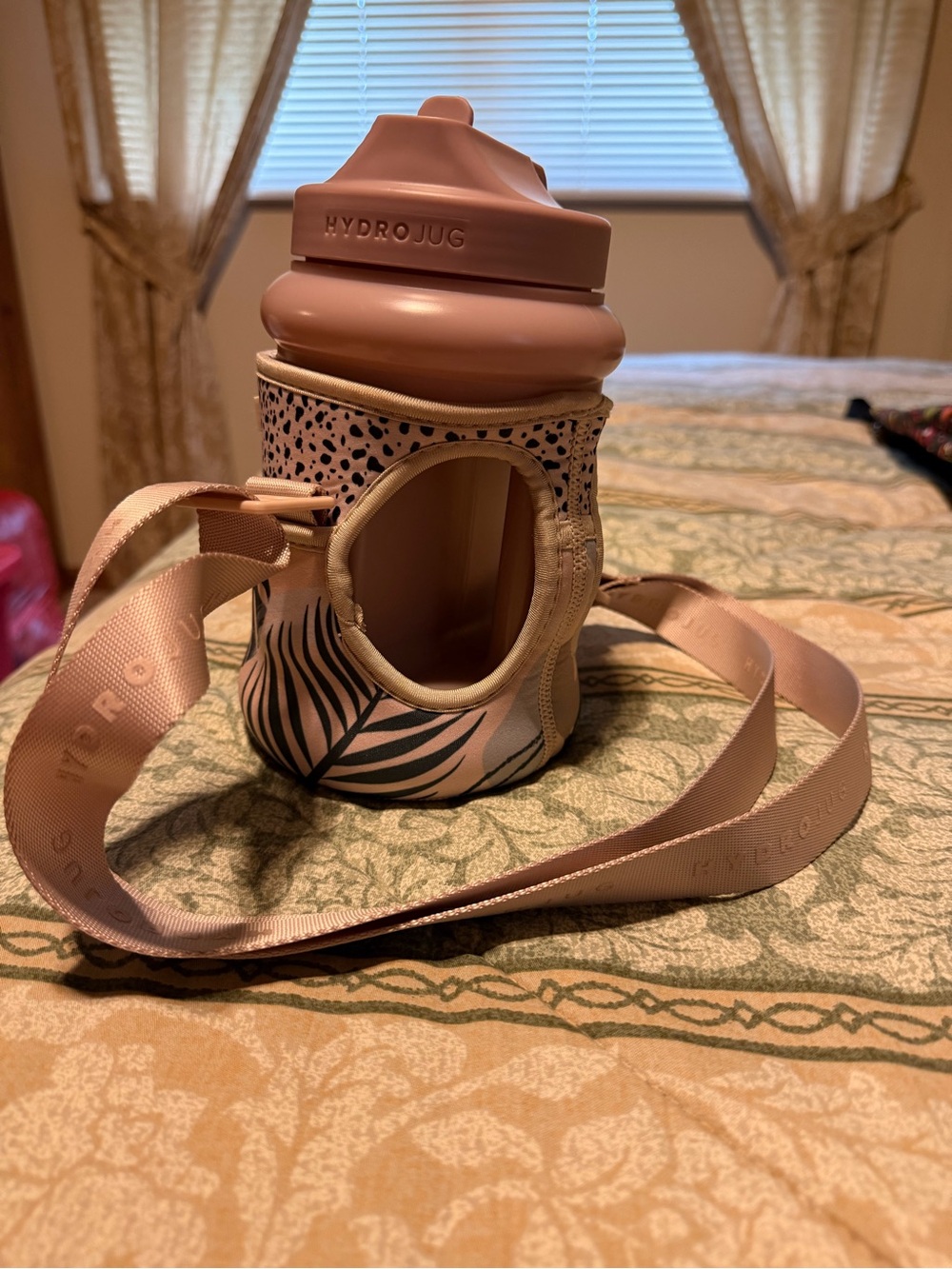 HydroJug Blush Pink Silicone Bottle with Patterned Sleeve